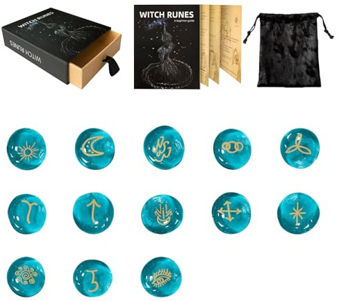 Juego de – Kit de Piedras de adivinación, Herramientas de Lectura Espiritual, Decorativos de, guía para Principiantes, Bolsa de Almacenamiento, Juego de adivinación mística para