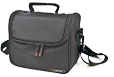 Iris Barcelona - Case Lunch Bag, Bolsa Térmica Porta Alimentos con Tapa en Portón con Cierre de Cremallera y Acceso Superior, Asa de Mano y Cinta Bandolera, 24 x 15,5 x 20 cm 5,5 l Gris