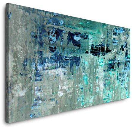 Abstrakte Kunst 120x 60cm Panorama Leinwand Bild XXL Format Wandbilder Wohnzimmer Wohnung Deko Kunstdrucke