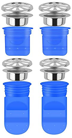 Karriter Lot de 4 clapets anti-refoulement pour tuyaux et tuyaux dans les toilettes et la salle de bain - Résistent aux odeurs et aux insectes - Silicone de 5 cm