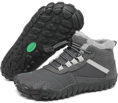 SAGUARO Barefoot Botas de Invierno Niños Cómodas y Lígeras con Forrados Caliente - Will Ⅰ, Talla 25-36