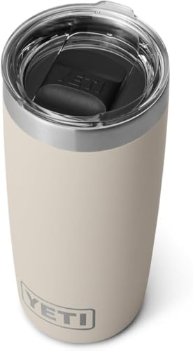 YETI Rambler 10 oz (295 ml) Tumbler with Removable Magslider Lid, Stainless Steel Vacuum Insulated Coffee Cup, Cape Taupe