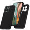 JDXHFF Cover Compatibile con Motorola Moto G15 4G (6.72) e 1 Pezzi Pellicola Protettiva in Vetro Temperato - Nero Morbido Silicone Custodia Protettivo TPU Protezione Case Black
