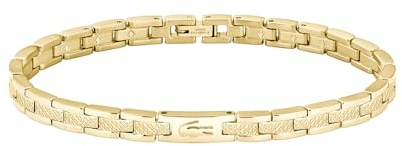 Lacoste Gliederarmband für Damen Kollektion METROPOLE in Gelbgold mit eingraviertem Petit Piqué - 2040465
