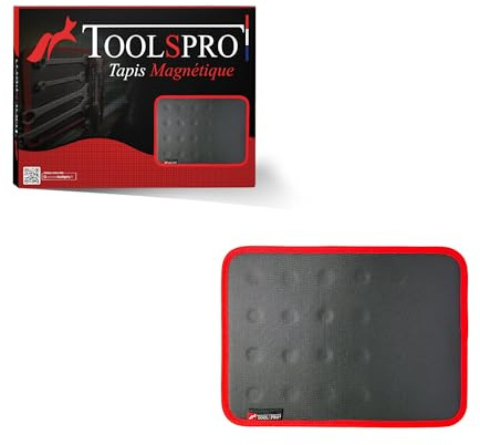 ToolsPro® - Tapis Magnetique pour Outillage - Fini les vis perdues - Double Face Flexible - Aimants Puissants Néodyme - Idéal pour Atelier, Garage, Mécanique Auto et Bricolage - Marque Française