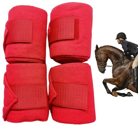 Hästbenbandage - 4 stycken hästbandage, bandage skydd 248 cm ridtillbehör stöd senor ridning