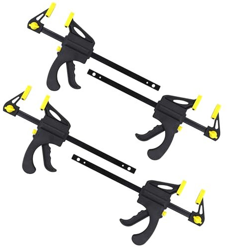 Taylor & Brown 4 Pcs Quick Grip Clamps, 4 Inch Quick Release Clamp, F Wood Clamps, Ratchet Bar Woodworking Clamp for Manual Work DIY Handmade Craft Woodwork