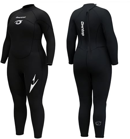 Owntop Combinaison de plongée thermique en néoprène de 3/2 mm avec fermeture éclair dans le dos pour homme et femme, pour plongée en eau froide et surf