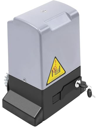 Electric Sliding Gate Opener 750W, 1600KG Automatic Driveway Security Kit with Remote Controls and Key, Motor Drive System