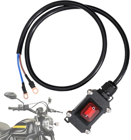 Vhjlfig Interruptor de Batería para Coche, Desconector de Terminales 12V/24V, Desconexionador Rápido Impermeable para Batería de Moto, para Aplicaciones Marinas, Barcos, Ingeniería Eléctrica,
