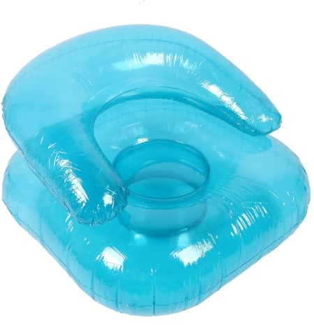 Wakects PVC Inflatable Chair, Transparent Blow Up Sofa for Indoor Outdoor Use, Lightweight Portable Floor Seating for Living Room Bedroom Balcony Pool Blue