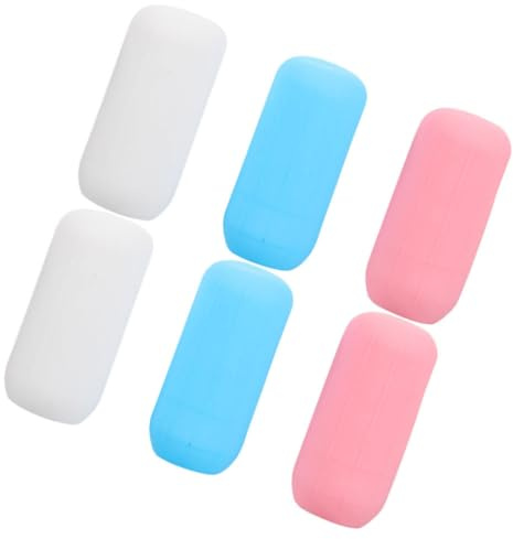 CHILDWEET Coperture Elastiche Antiperdite e Multipurpose per Bottiglie da Viaggio in Silicone 6 Facili da Installare, per Shampoo e Lozione Viaggio