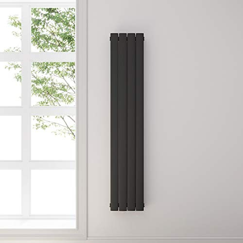ELEGANT Platt designelement 1 600 x 308 mm | antrazit | vertikal värmepanel | central montering | dubbla lager