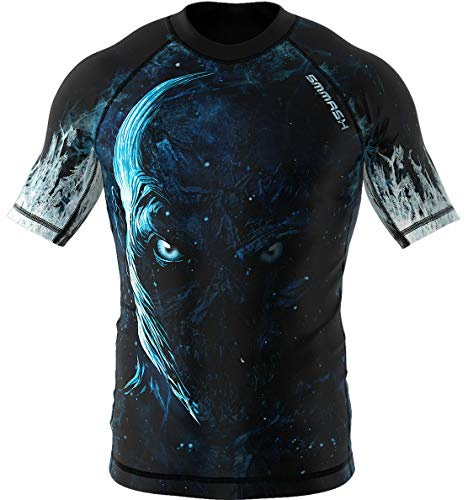 SMMASH Helion Rashguard Hombre Manga Corta, Camisetas Hombre para MMA, Artes Marciales, Krav Maga, BJJ, K1, Karate, Material Transpirable y Antibacteriano