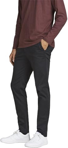 JACK & JONES Herren Jjimarco Jjbowie Sa Black Noos Hose, Schwarz (Black), 36W / 36L EU