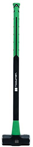 Hooyman 10lb Sledge Hammer with Heavy Duty Construction, Ergonomic No-Slip H-Grip Handles, Solid Fiberglass Cores, and Epoxy Sealed Heads for Construction, Gardening, Yard Work, and Outdoors