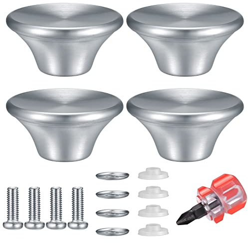 4 Packungen Dutch Oven Knöpfe, Pfannendeckel Griffe, Deckelknöpfe, Ersatzknöpfe Stahl, kompatibel mit Le Creuset/für Aldi/für Lodge, Topfdeckelgriffe