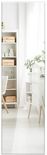 GOPLUS Miroir Mural Pleine Longueur, 110 cm x 38 cm Miroir rectangulaire sans Cadre avec Accessoires de Montage Mural, Miroir Long pour Dressing Chambre Salon vestiaire