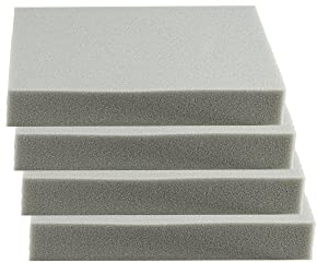 SEEBAUER living Schaumstoff-Set MEDIUM RG 35/40 (Mittelfest) 40 x 40 x 5 cm (4er Vorteilspack) Schaumstoffplatte für Polster und Sitzkissen, Polsterschaumstoff als Zuschnitt für Sitzpolster