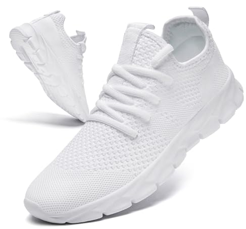 GHFKKB Schuhe Damen Weiss Sneaker Sportschuhe Laufschuhe Tennisschuhe Turnschuhe Freizeitschuhe Straßenlaufschuhe Weiß 38