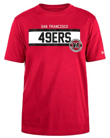 SAN Francisco 49ERS Unisex NFL Regular High Density Ink Screenprint Front Graphic Original Team Color T-Shirt, Rot, S EU