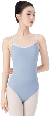 RuiBalletto Women's Camisole Ballet Dance Leotards for Adult Gymnastics Bodysuit with Lining