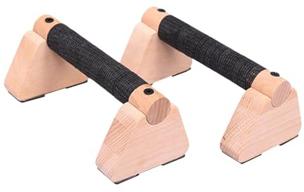 SZLIFE 2 Barre parallele in Legno per Flessioni, Supporto Antiscivolo per Flessioni, Maniglie per Esercizi, Supporto per Braccia, bicipiti e Allenamento per, 20 Cm