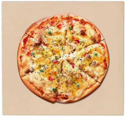 Pizza Pierre, plaqu-e à pâtisserie rectangulaire, pierre pizza antiadhésive pour four et gril, pain en céramique Pierre de cuisson, pizzas croustillante, pain et biscuits, résistant aux chocs