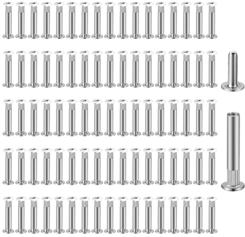 170 pezzi Viti di Collegamento con Manicotto, Manicotto Viti per Collegare M4x 31-40 mm, Viti di Rilegatura per Armadio, Filettatura Viti per Manicotto per mobili Armadi Assi di legno Maniglie porte