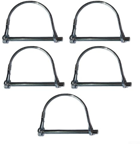 Pumixiy Lot de 5 goupilles pliantes tubulaires avec verrouillage à ressort, goupilles de verrouillage galvanisées pour extérieur, goupilles de retenue en acier au carbone très résistantes pour