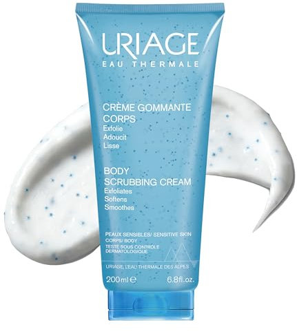 Uriage Exfoliante Corporal con Perlas de Sílice Natural - 3 en 1: Exfolia, suaviza y alisa - Elimina suavemente las células muertas, adecuado para pieles sensibles - Textura cremosa - Aroma floral