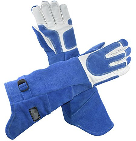 Soudage Gants De Peau De Vache Résistance À La Chaleur Anti-Rayures Résistant À La Coupure Soudeurs Gantelets pour Jardinage Camping BBQ Poêle Cheminée,M