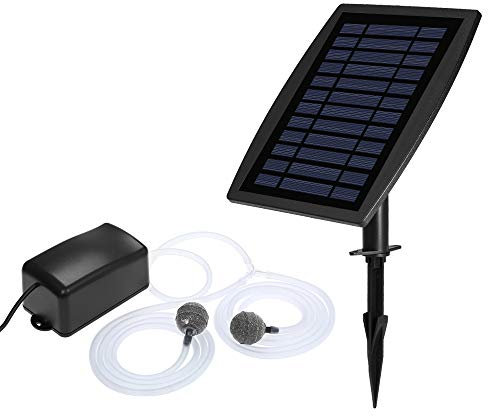 Ritioner Solaire Pompe à Eau Aérateur d'oxygène Fontaine, Aérateur Solaire pour étang, de Réservoir de Poissons Pompe Solaire à Oygène, Aquarium Oxygène Aérateur Bassin Pipe Air Bubble Stone