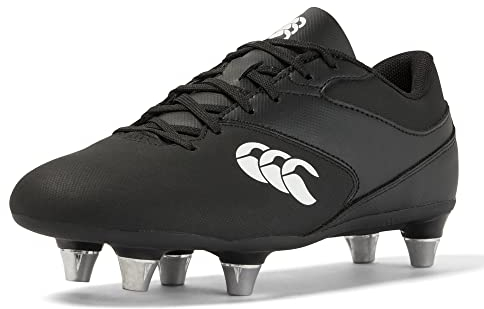 Canterbury Unisex Kinder Phoenix Raze Soft Ground Boots Rugby-Stiefel, Schwarz Weiß, 34,5 EU