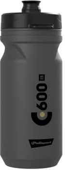 POLISPORT 8644800015 - Bidon vélo modèle C600 de 600 ML. Bouteille d'eau pour Cyclistes sans BPA en Couleur Nardo Gris/Noir/Noir