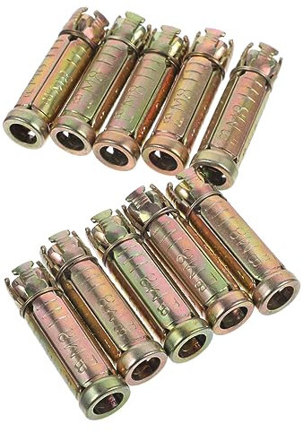 Hoement 10pièces Lot De Chevilles à Expansion Moletées Pour Béton Massif Ancrages Acier Facile à Installer