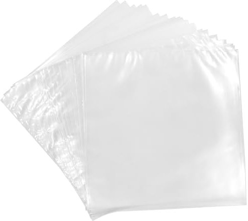 Custodie esterne per dischi in vinile LP Coperture trasparenti antistatiche per dischi in vinile per archiviazione LP, Trasparente, 10inch 25PCS