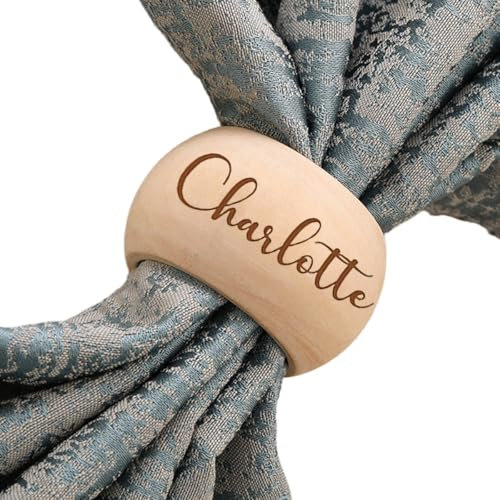 Portatovaglioli Nuziali Personalizzati Incisi Con Nome E Disegno, Portatovaglioli Rotondi In Legno, Bomboniere Rustiche For Feste Di Matrimonio Decorazione Della Tavola Della Festa Di Compleanno