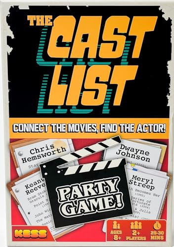 Kess The Cast List Trivia Game, Connect The Movies to find The Right Actor, Strategy and Movie Knowledge to get Ahead