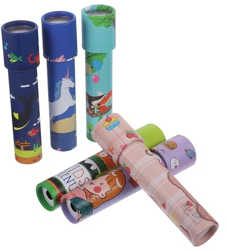 SOPOTUTU 6pezzi Giocattolo Caleidoscopio di Carta per Ragazzo Ragazza Caleidoscopi Decorativi Caleidoscopio per Adulti e Ragazzo Ragazza Piccoli Leggero e Facile da Stile Casuale