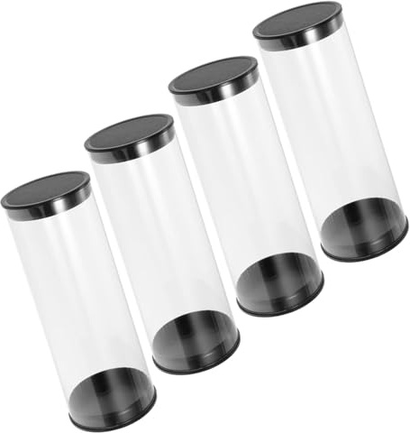 4 recipientes para pelotas de golf, tubo de exhibición pequeño, estuche portátil para pelotas de golf, tubo transparente, organizador de tubos