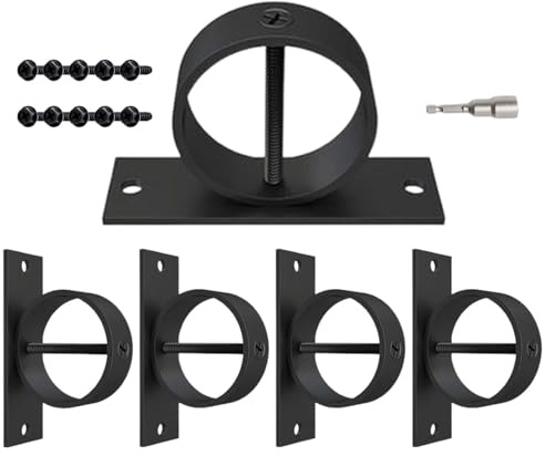 Supporto per corda, 5 pezzi di supporto per corda ad anello, staffe per corrimano, gancio per montaggio a parete, gancio versatile per montaggio a parete con facile installazione per ringhiere scale