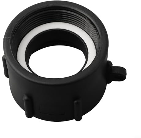 Trurovem Adaptador de válvula IBC de 60 mm de 2 pulgadas para tanque de agua de 1000 L, kit de montaje de conector de rosca de plástico para tope de agua, piezas de conexión de tubería de rosca de