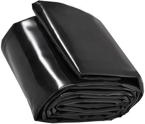 Heavy Du Svart dammfoder, flexibel vattentät dyna för trädgårdspooler och fiskbajs 9 m x 10 m (29,5 fot x 32,8 fot) perfekt för vattenfunktioner och trädgårdar
