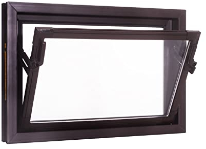 ACO 60cm Nebenraumfenster Kippfenster Isoglasfenster Fenster braun Kellerfenster, Größe:60 x 50 cm