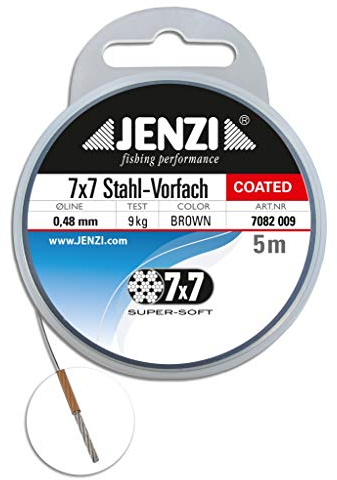 Dega Stahlvorfach 7x7 dünn ummantelt „Super-Soft“ 5m Spule braun - 9kg Tragkraft