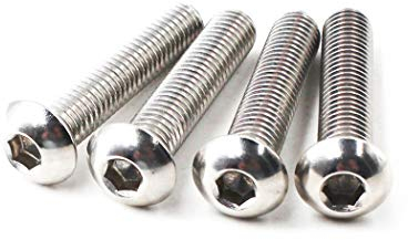 M2,5 x 20 Halbrundschrauben, Innensechskant, 304 Edelstahl, Zylinderkopfschrauben (100 Stück)