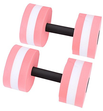 VGEBY1 2 Stücke Wasser Hanteln, Fitness Aquatic Barbell Schaum Aerobic Hanteln für Schwimmen Yoga Übung Aqua Training(Rosa) Krafttraining