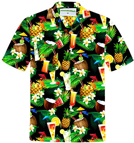 Hawaiiskjorta för män | Herrar | Bomull | Storlek S - 8XL | Strand | Palmer | Cocktails | Öl | Korta ärmar | Hawaii skjorta | Aloha skjortor | Havet | Blommor | Kokosknappar |