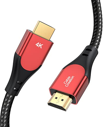 CableCreation HDMI Cable 4K@60Hz, 10FT Highly-Speed 18Gbps, 4K HDR, 3D, Red